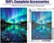 Diamond Art Kits for Adults, 5D DIY Northern Lights Diamond Painting Kits for Adults Beginners, Diamond Dots Kits Gem Arts Crafts for Home Wall Decor 12x16 Inch (Aurora)